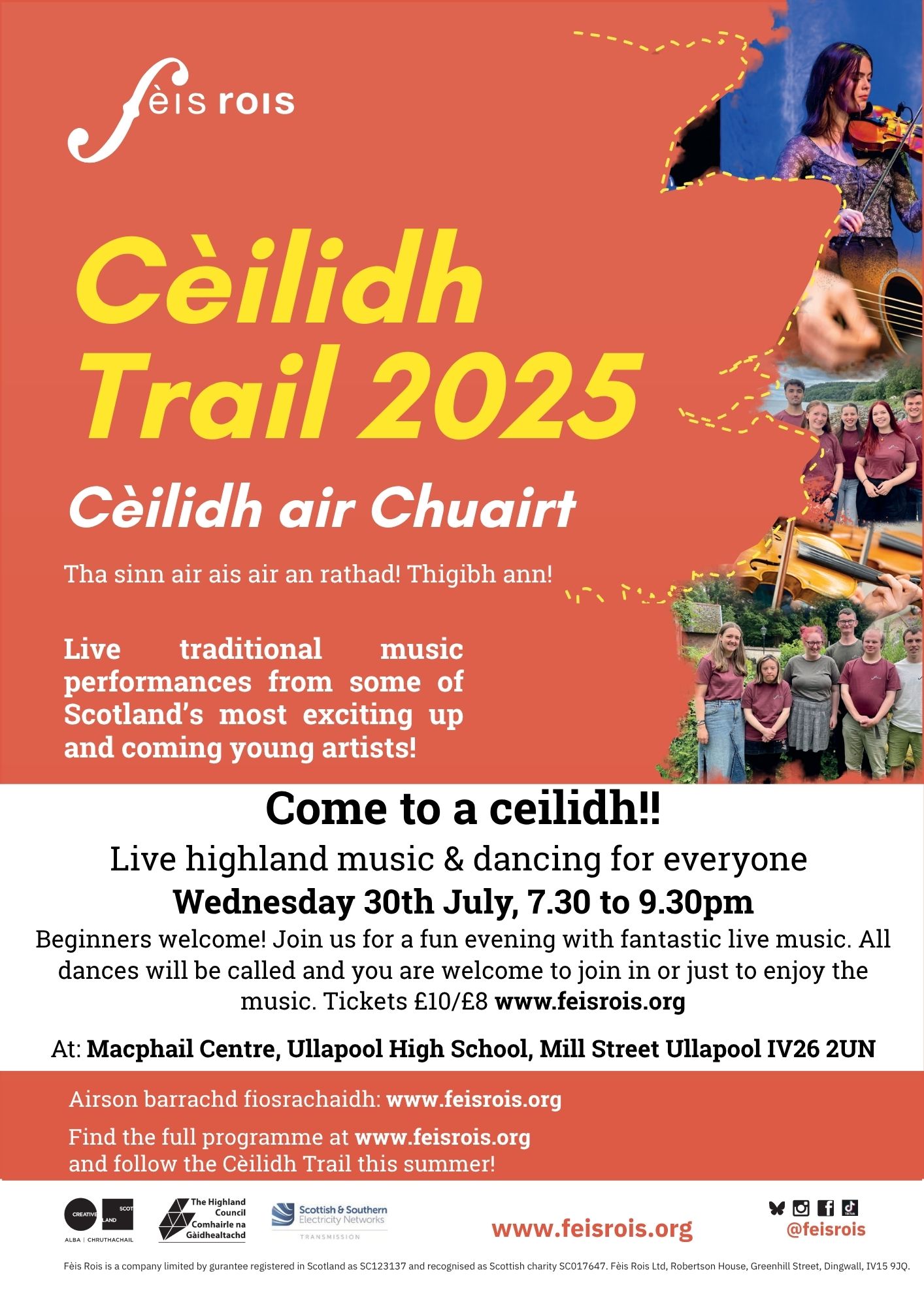 Ceilidh Trail poster July 30th 2025