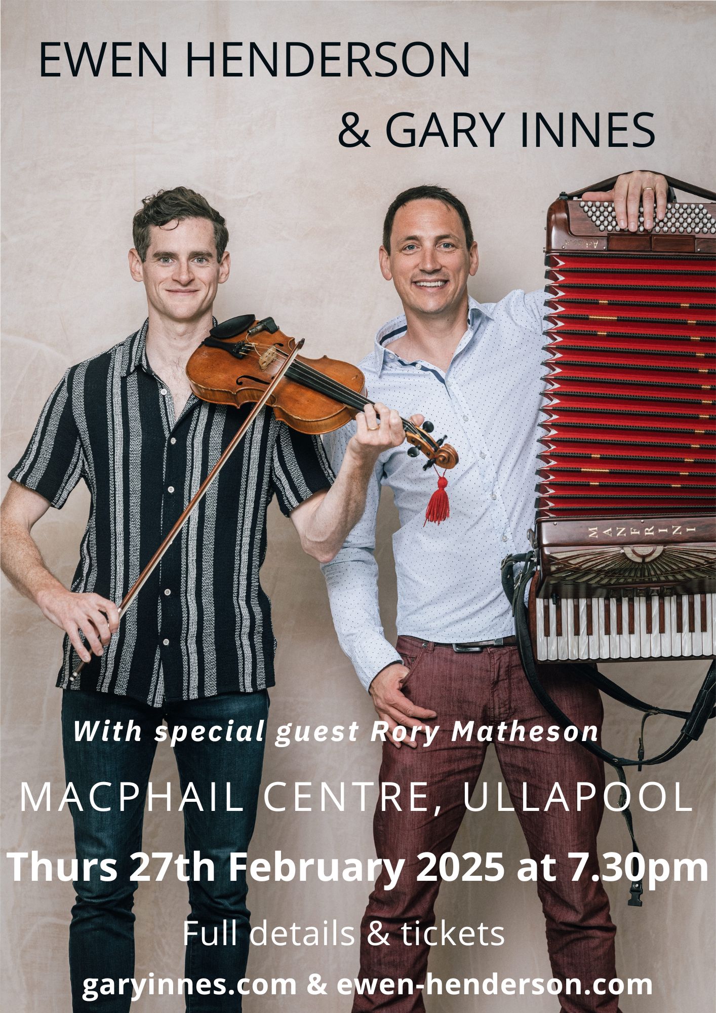 Ewen Henderson and Gary Innes online poster